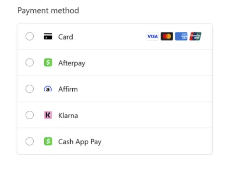 PaymentOptions Payment options graphic